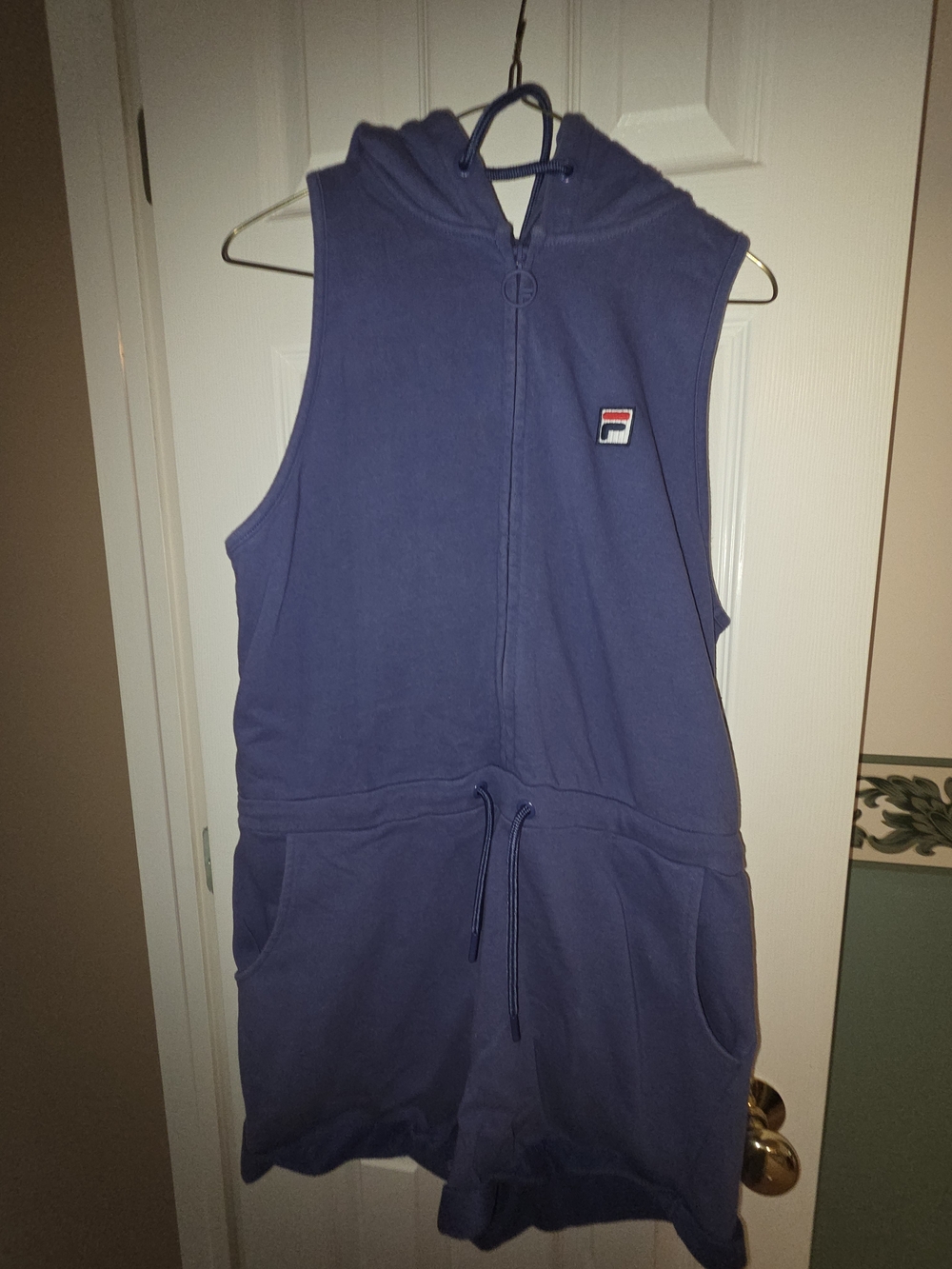 Fila Women’s Hooded Sleeveless Athletic Romper in Navy
